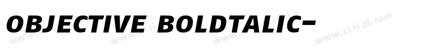 objective boldtalic字体转换